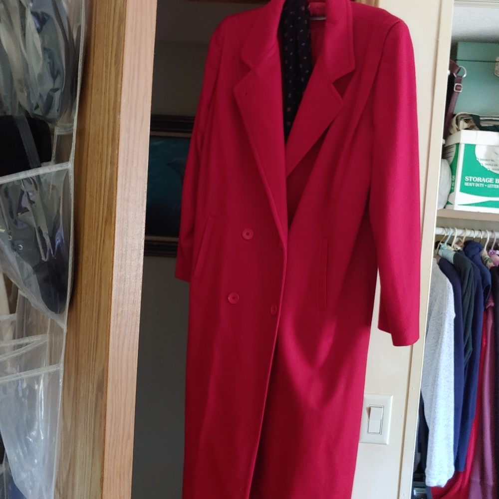 Mid Calf Length Coat with scarf